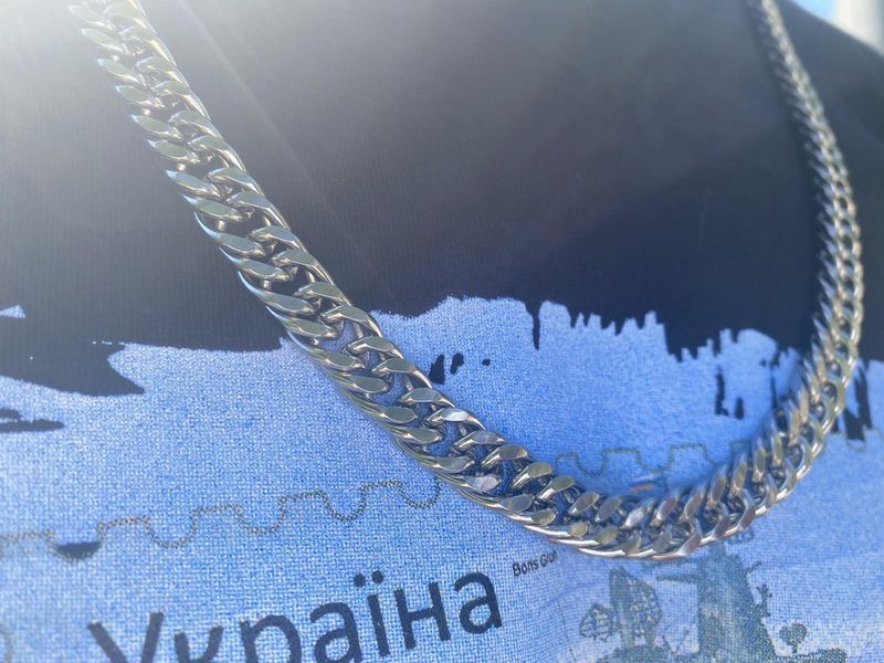 Набір чоловічий - ланцюжок та браслет майями з нержавіючої сталі 8 мм. 1015 фото