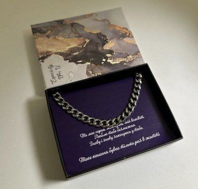 Браслет кубинського плетіння 6 мм із нержавіючої сталі в подарунковій коробочці. 3112 фото